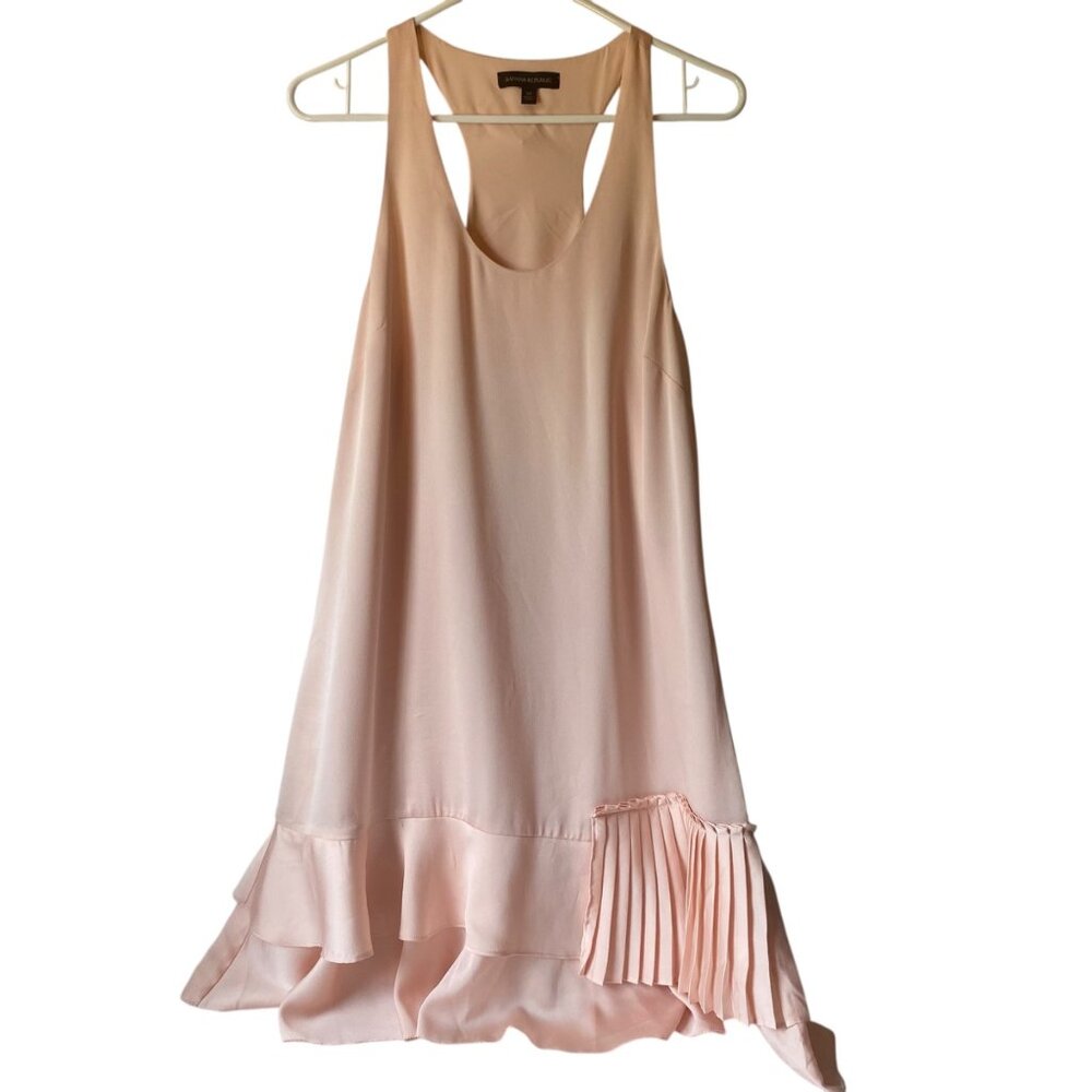 Banana Republic Sleeveless Peach Racerback Dress Ruffle Hem‎ Party Fairy Size 10